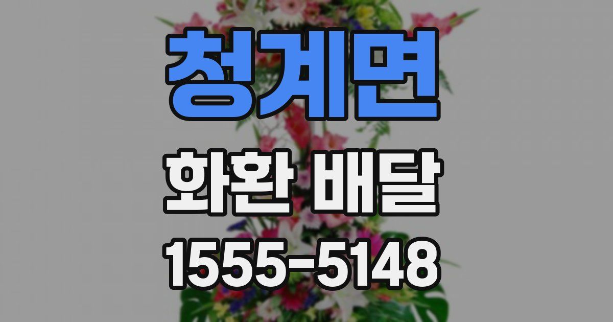 청계면 화환 배달