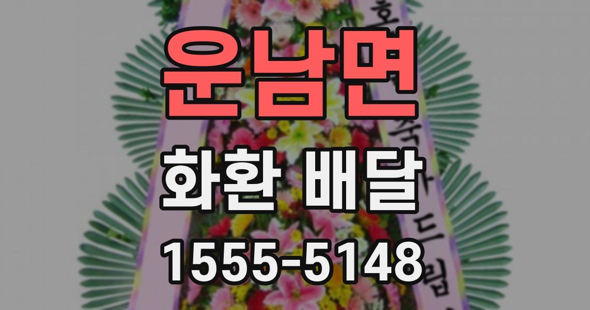 운남면 화환 배달