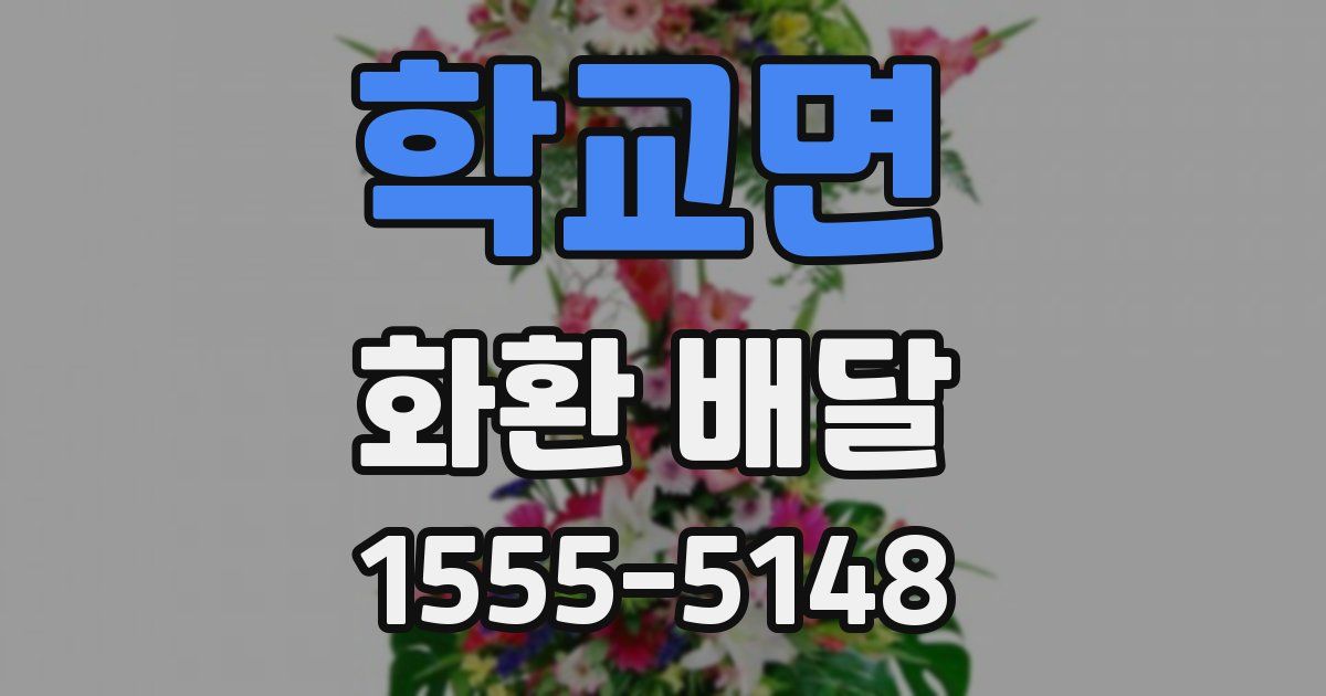 학교면 화환 배달