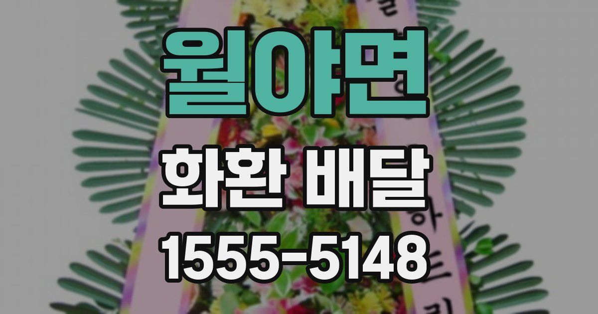 월야면 화환 배달