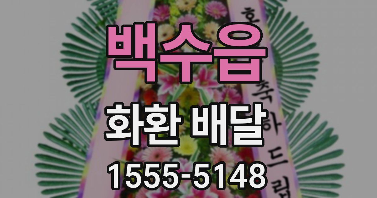 백수읍 화환 배달