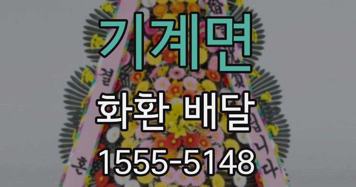기계면 화환 배달