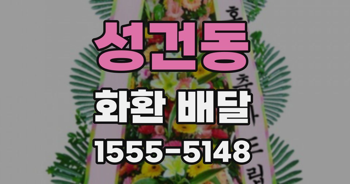 성건동 화환 배달