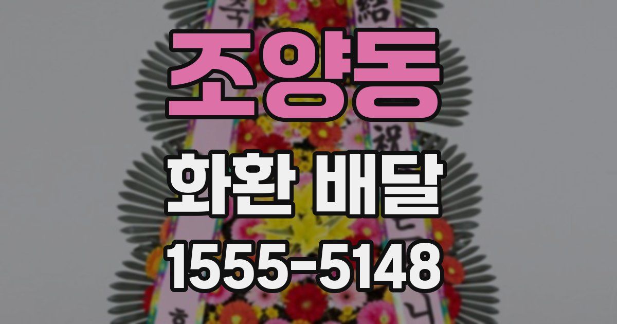 조양동 화환 배달