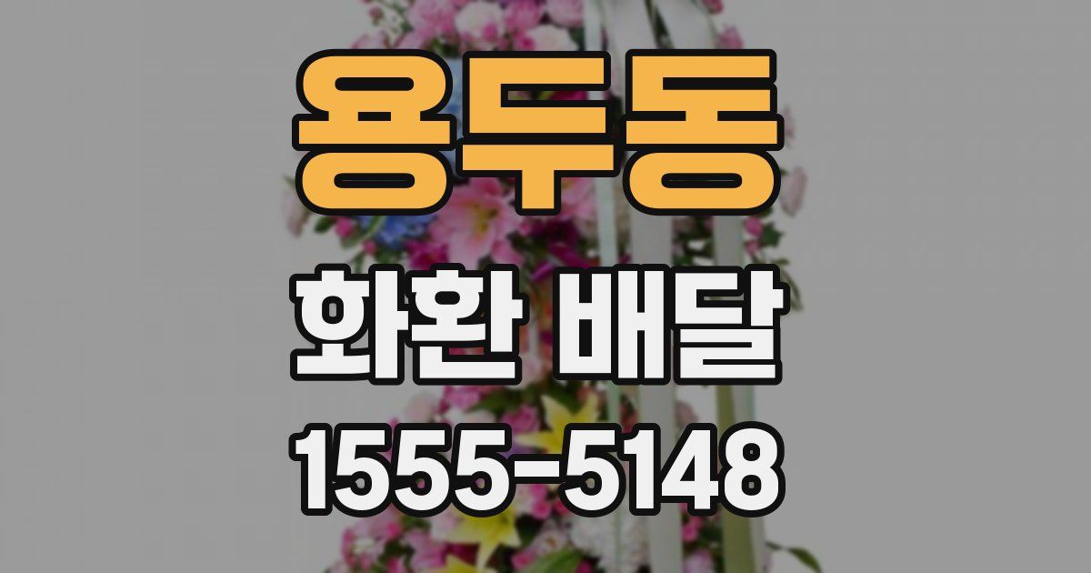 용두동 화환 배달