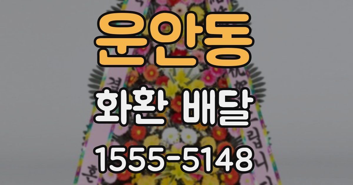 운안동 화환 배달