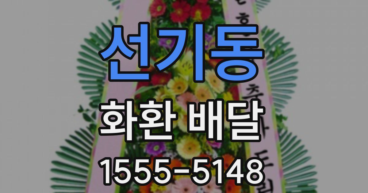 선기동 화환 배달