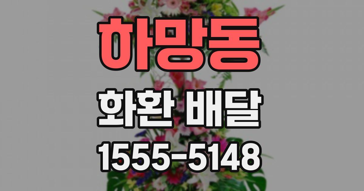 하망동 화환 배달