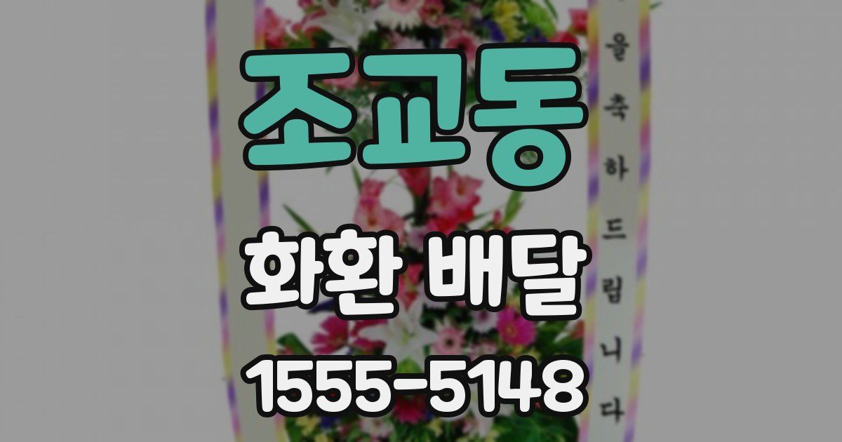 조교동 화환 배달