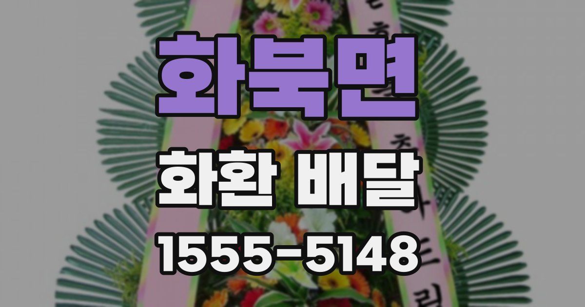 화북면 화환 배달