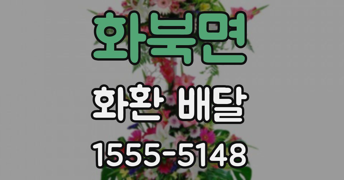 화북면 화환 배달
