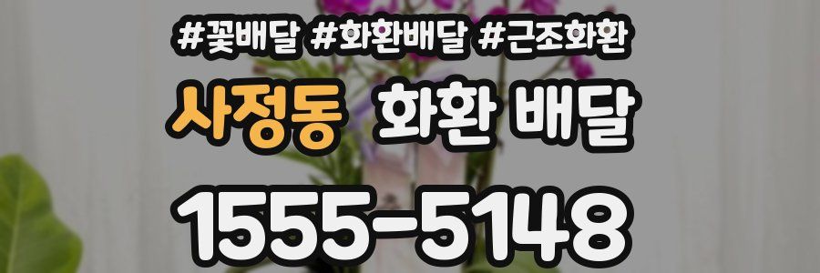 사정동 화환 배달