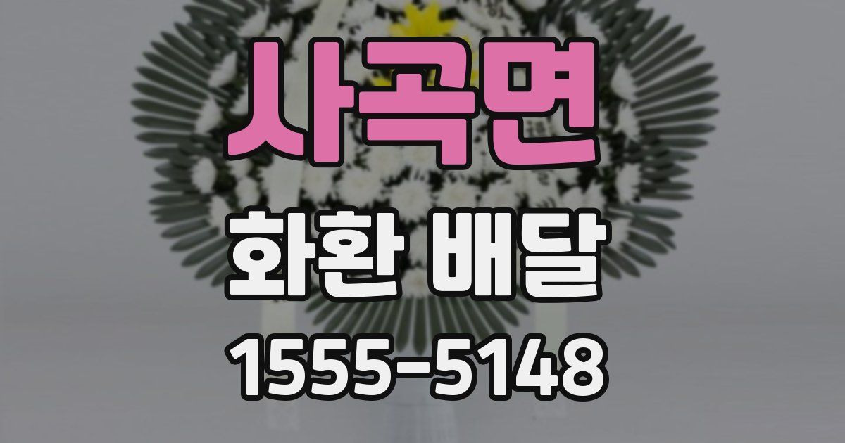 사곡면 화환 배달