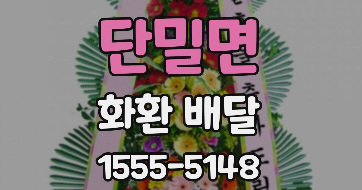 단밀면 화환 배달