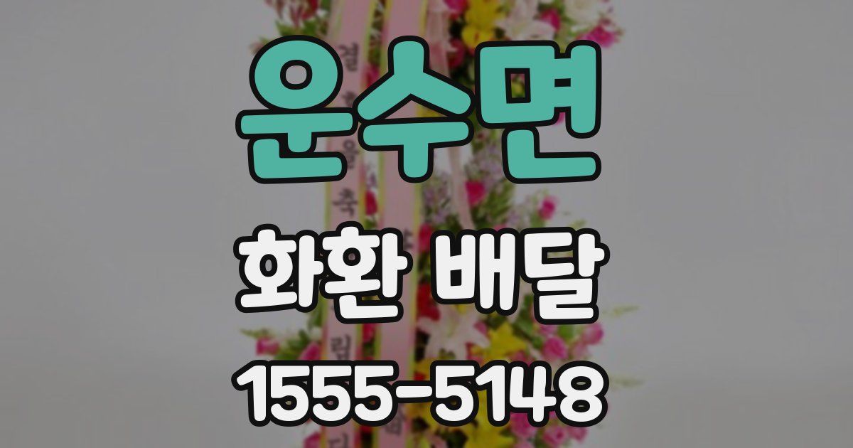 운수면 화환 배달