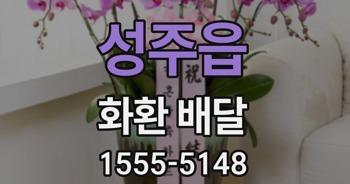 성주읍 화환 배달