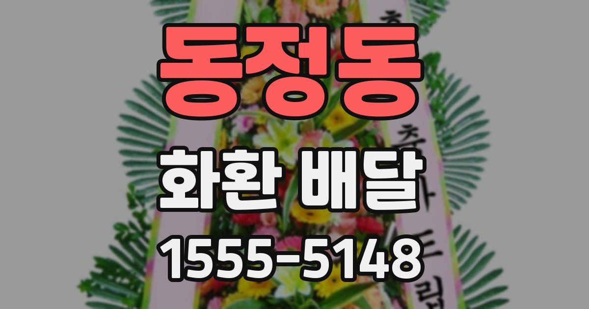 동정동 화환 배달