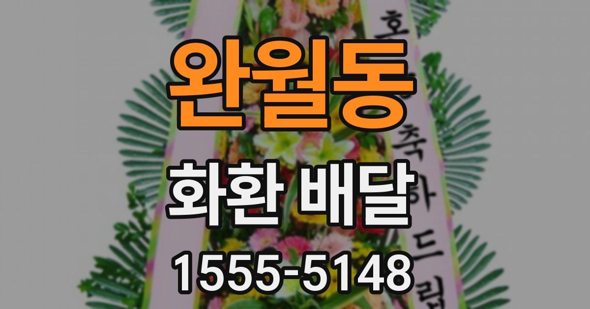 완월동 화환 배달