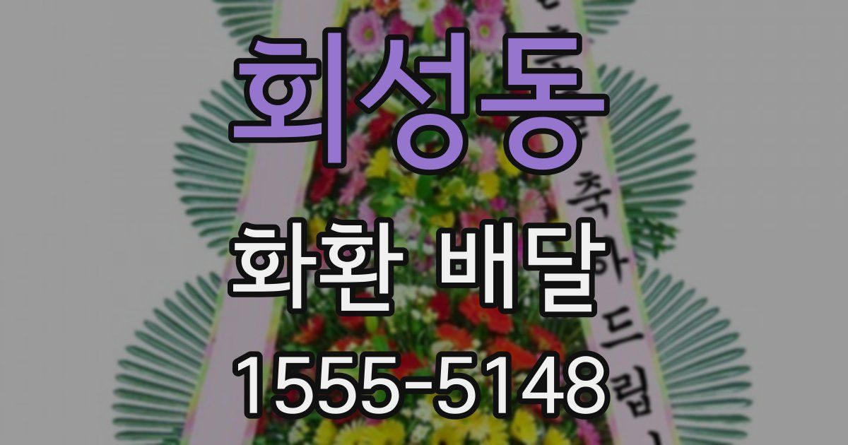 회성동 화환 배달