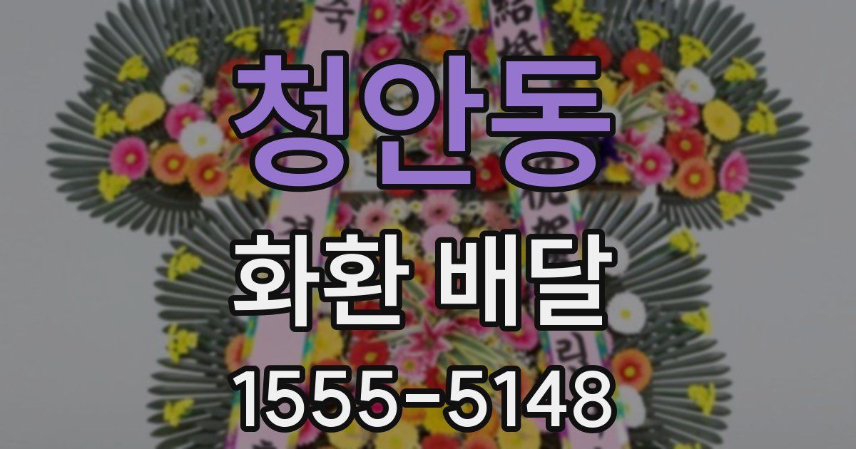 청안동 화환 배달