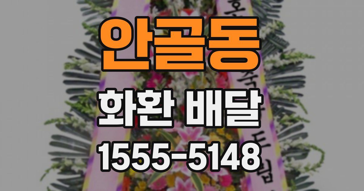 안골동 화환 배달