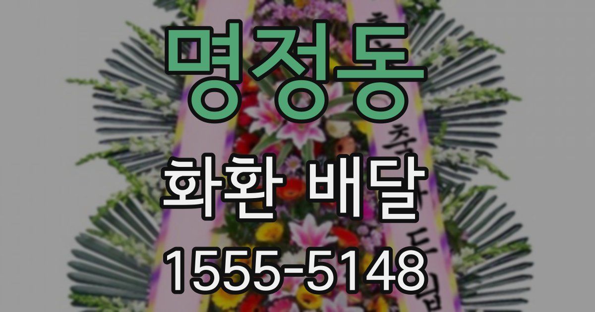 명정동 화환 배달