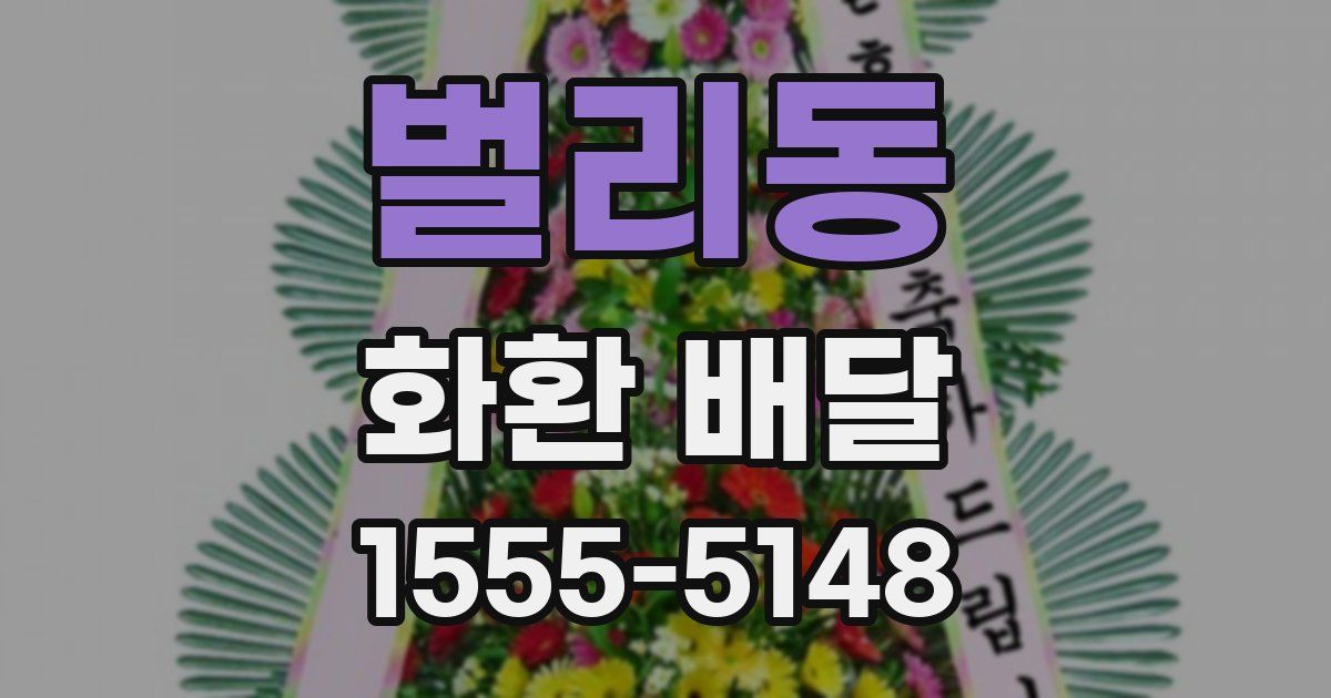 벌리동 화환 배달
