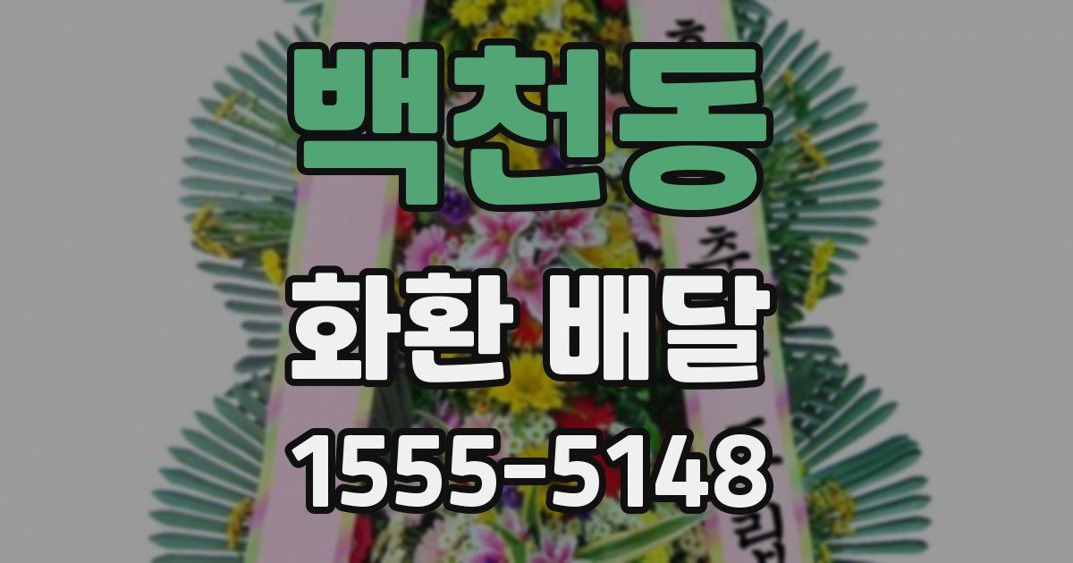 백천동 화환 배달