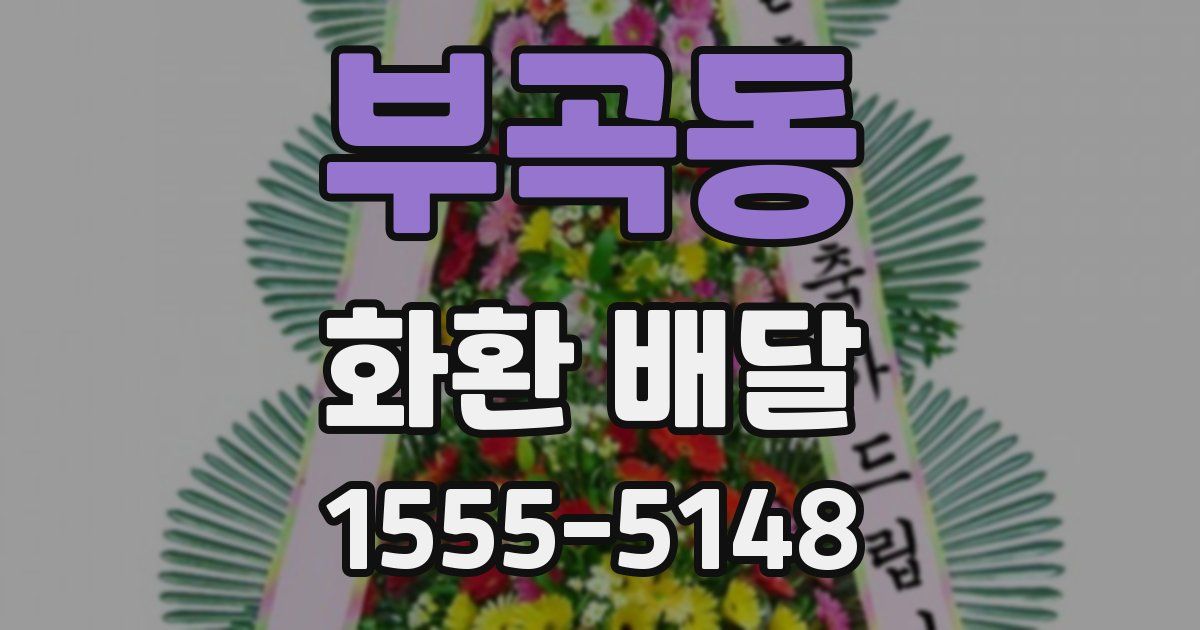 부곡동 화환 배달
