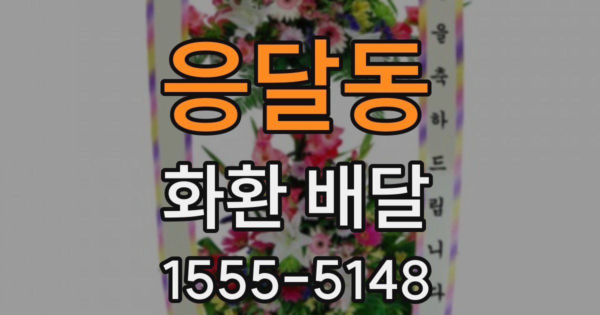 응달동 화환 배달