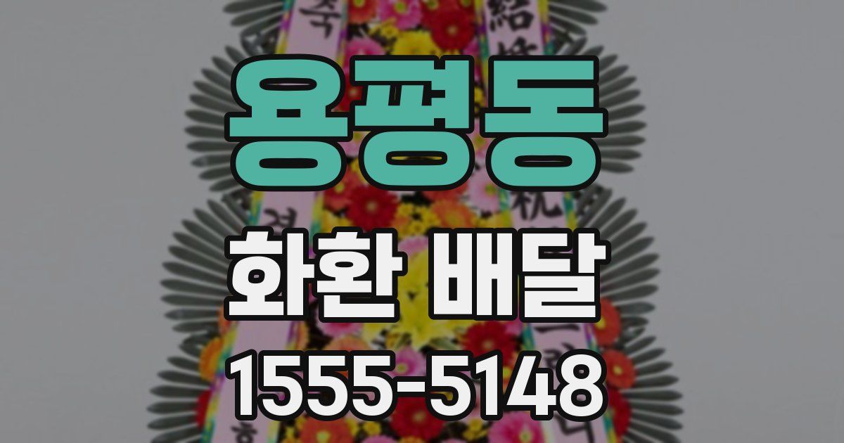 용평동 화환 배달