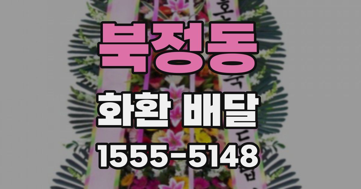 북정동 화환 배달
