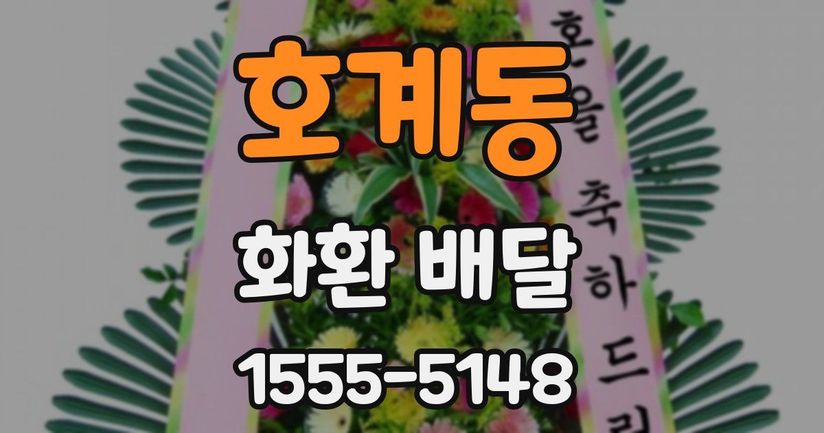 호계동 화환 배달