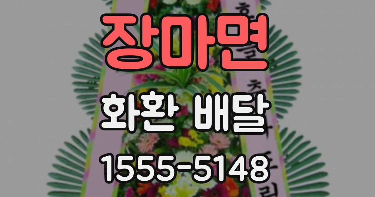 장마면 화환 배달