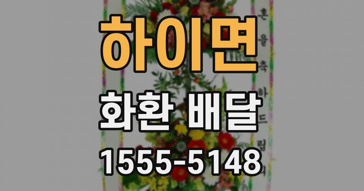 하이면 화환 배달