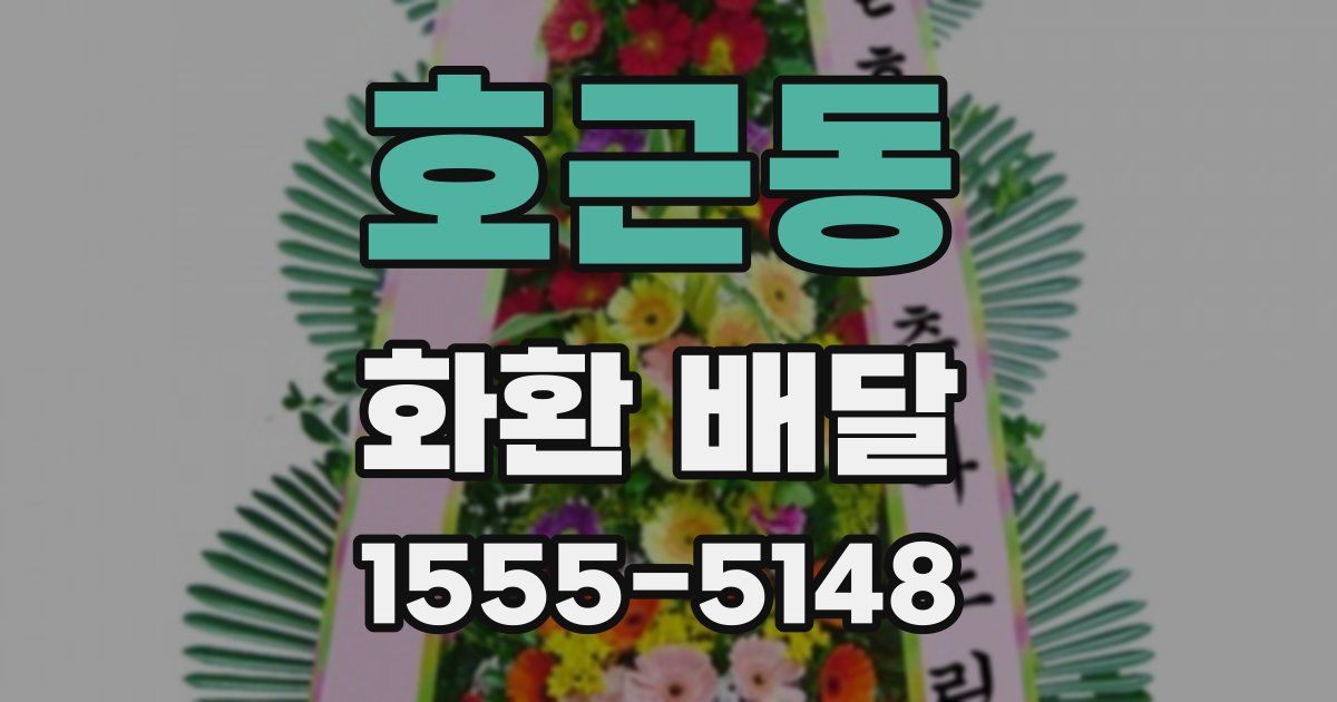 호근동 화환 배달