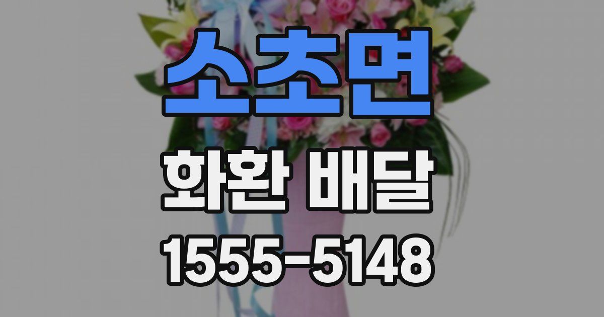 소초면 화환 배달