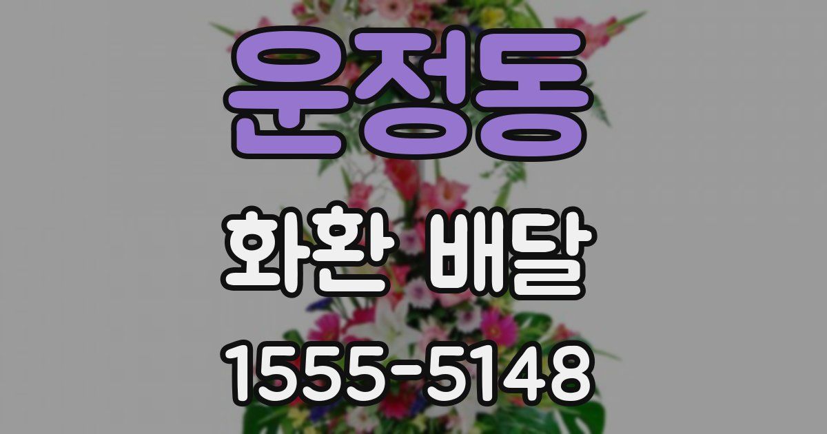 운정동 화환 배달