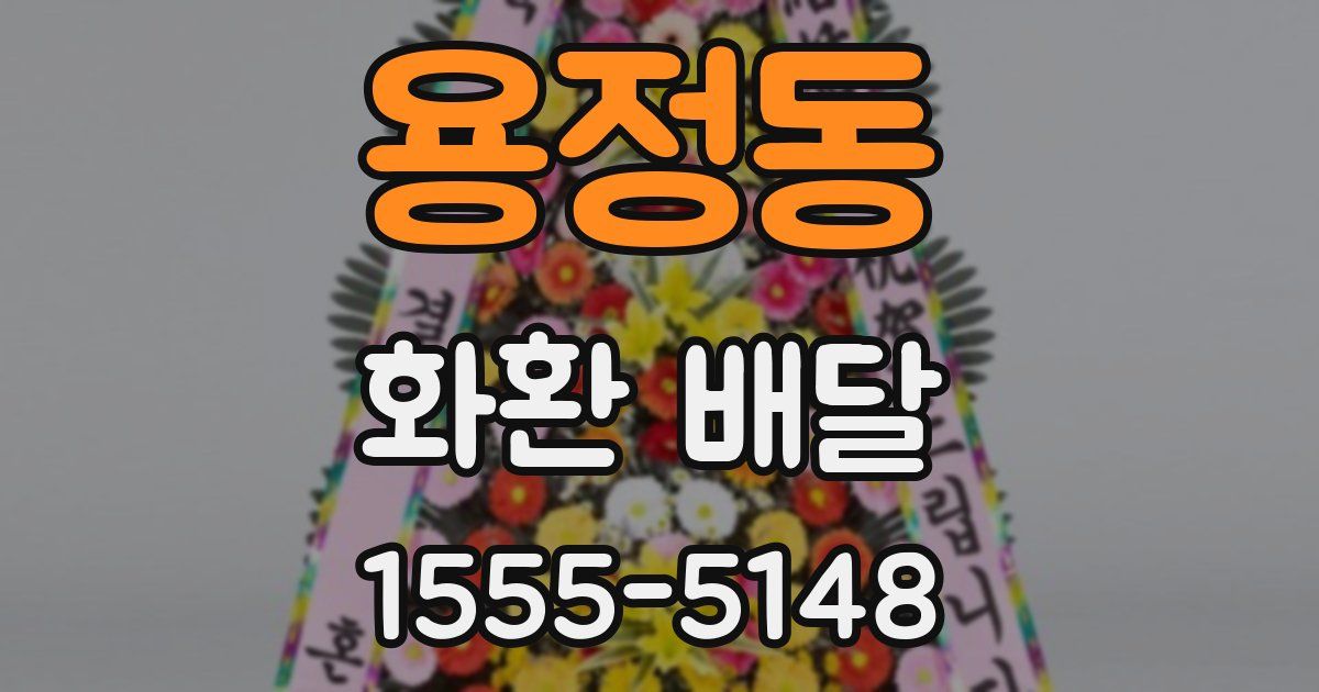 용정동 화환 배달