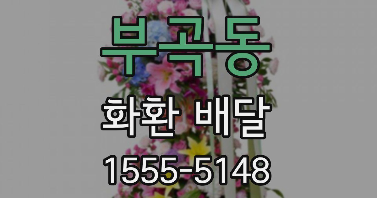 부곡동 화환 배달