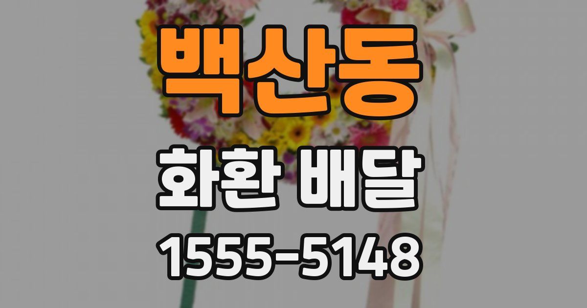 백산동 화환 배달