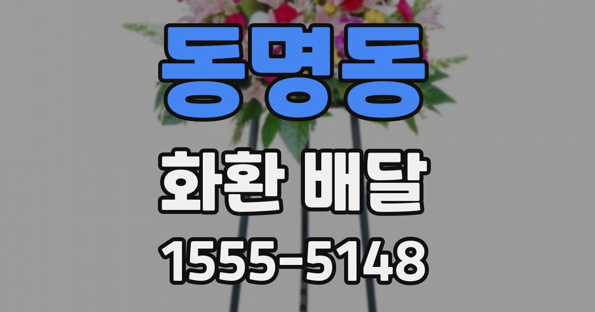 동명동 화환 배달