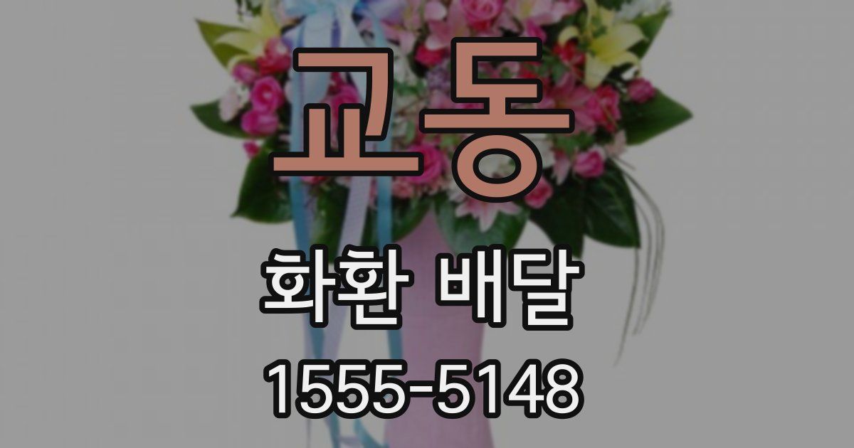 교동 화환 배달
