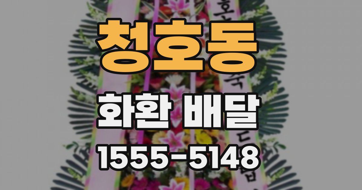 청호동 화환 배달