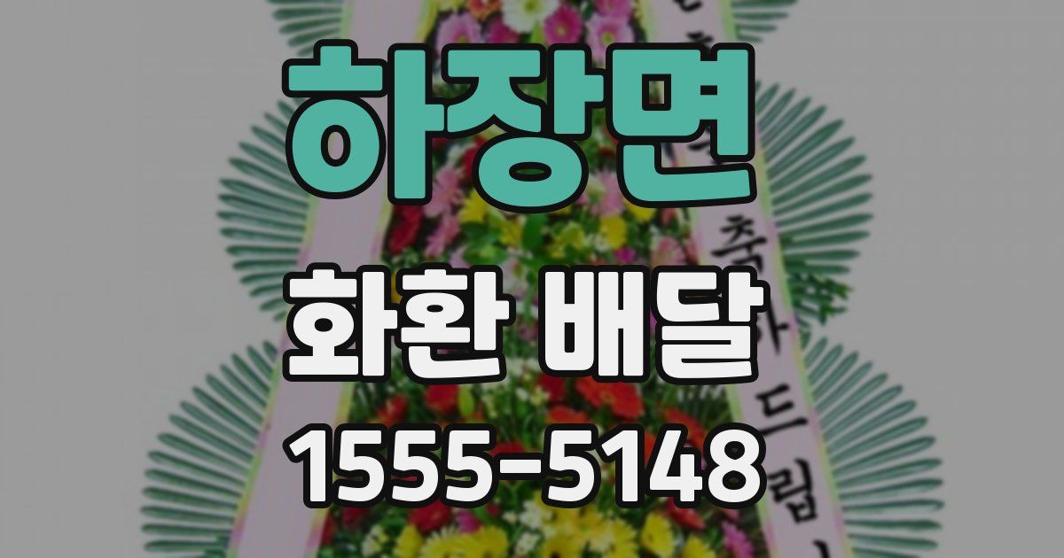 하장면 화환 배달