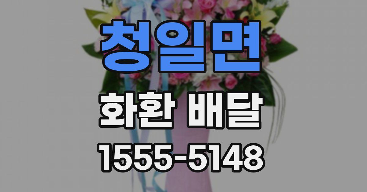 청일면 화환 배달