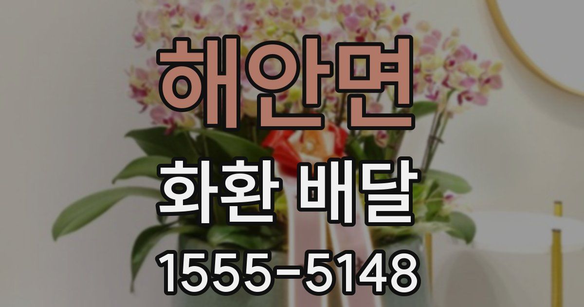 해안면 화환 배달