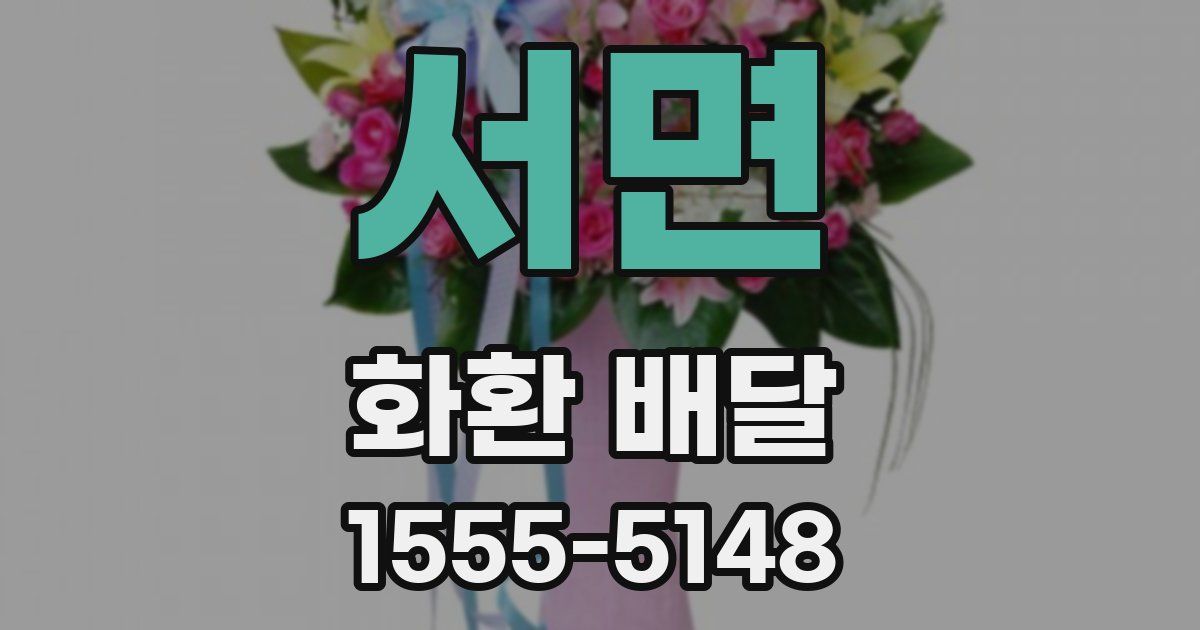 서면 화환 배달