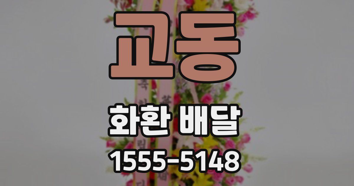 교동 화환 배달