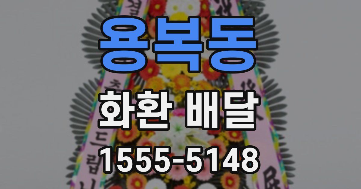 용복동 화환 배달